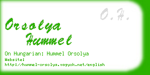 orsolya hummel business card